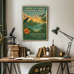 National Park of American Samoa Vibrant Landscape Poster