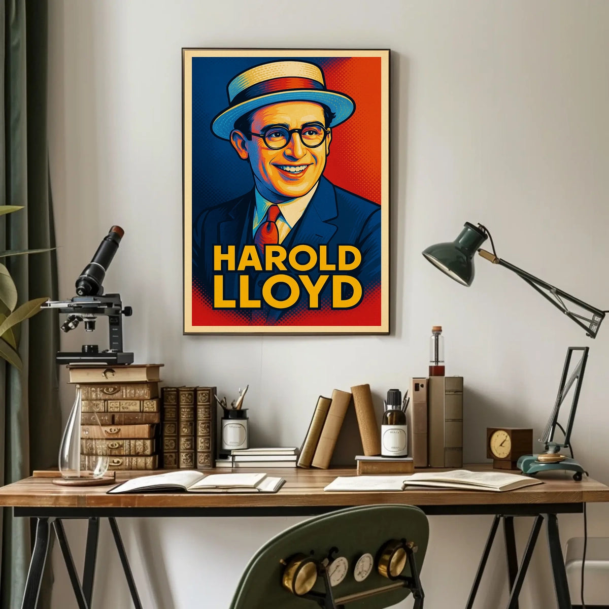 Harold Lloyd Iconic Comedian Poster