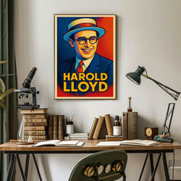 Harold Lloyd Iconic Comedian Poster