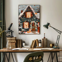 Winter Wonderland Cottage Poster
