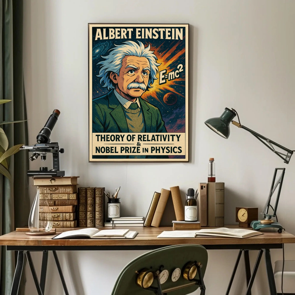 Einstein Relativity Abstract Wanderlust Poster