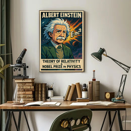 Einstein Relativity Abstract Wanderlust Poster