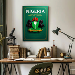 Nigeria Unity and Faith, Peace and Progress Poster PosterGoat