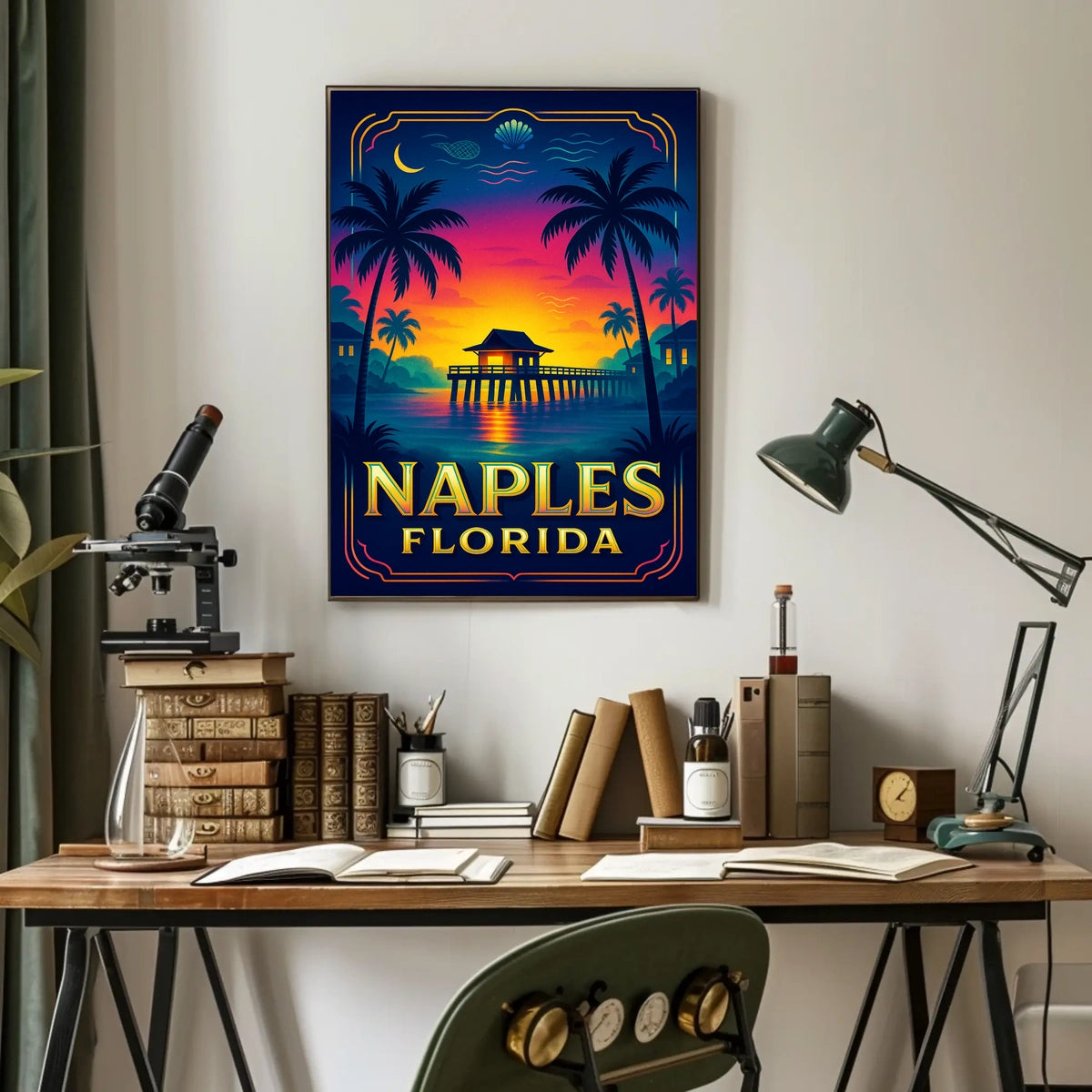 Naples, Florida Tropical Sunset Poster