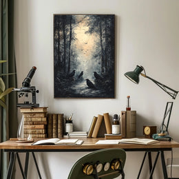 Mysterious Forest Pathway Artistic Poster