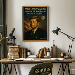 Patriotic Vintage Poster of American Historical Leader