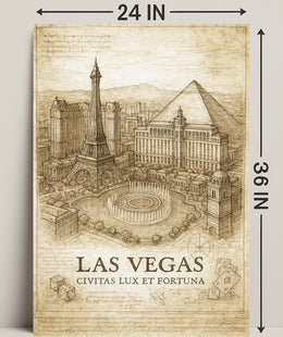 Las Vegas Civitas Lux et Fortuna Poster PosterGoat