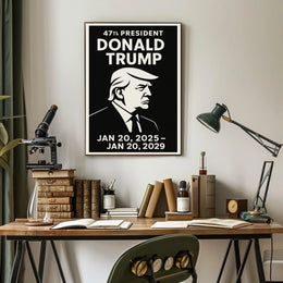Donald Trump Legacy Power Minimalist Patriotic Iconic Leader Portrait Bold Timeless Poster