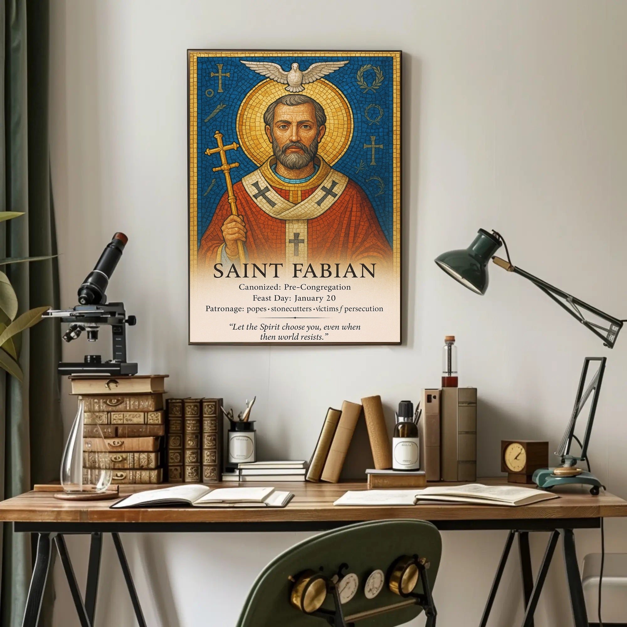 Saint Fabian Poster PosterGoat