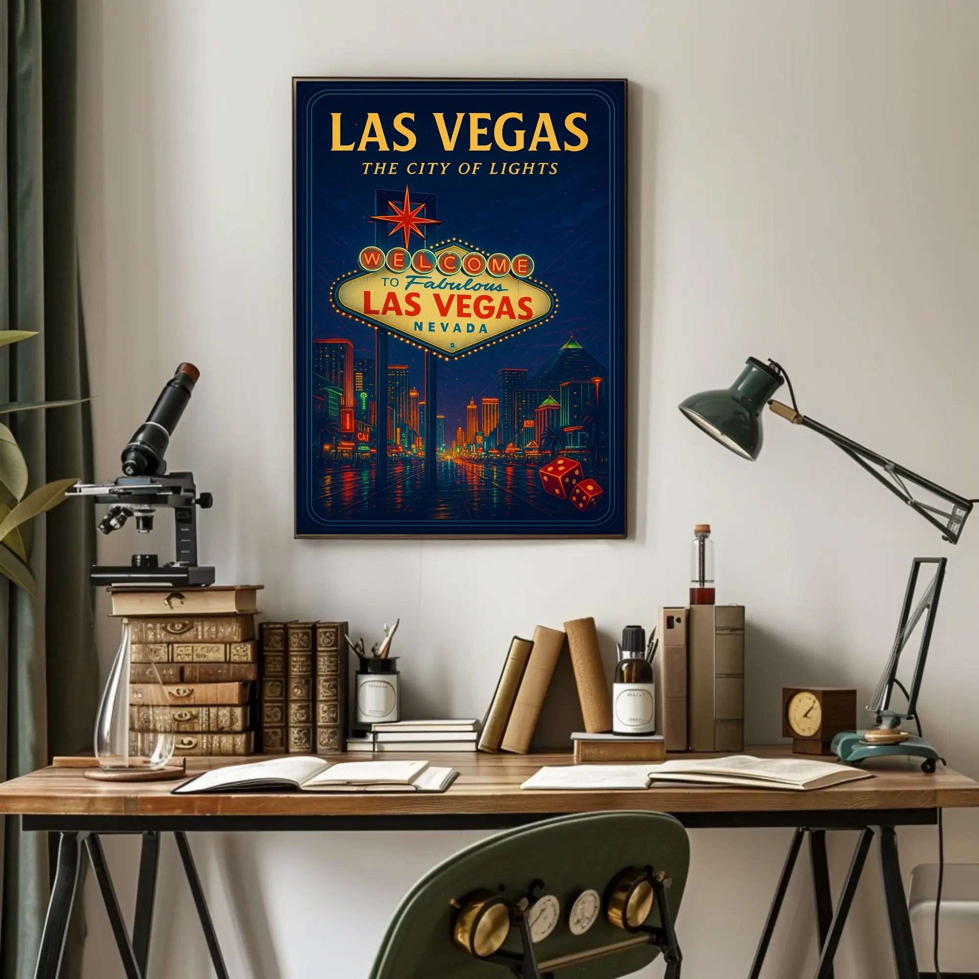 Las Vegas Vintage Travel Poster