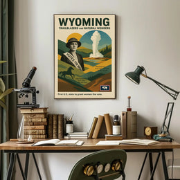 Wyoming Trailblazers and Natural Wonders Poster PosterGoat
