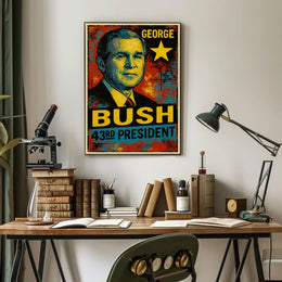 George W. Bush 43rd President of the United States Graffiti Pop Art Poster