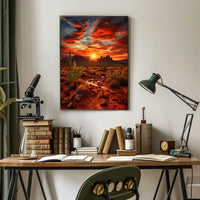 Desert Sunset Serenity Poster