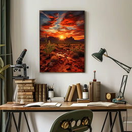 Desert Sunset Serenity Poster