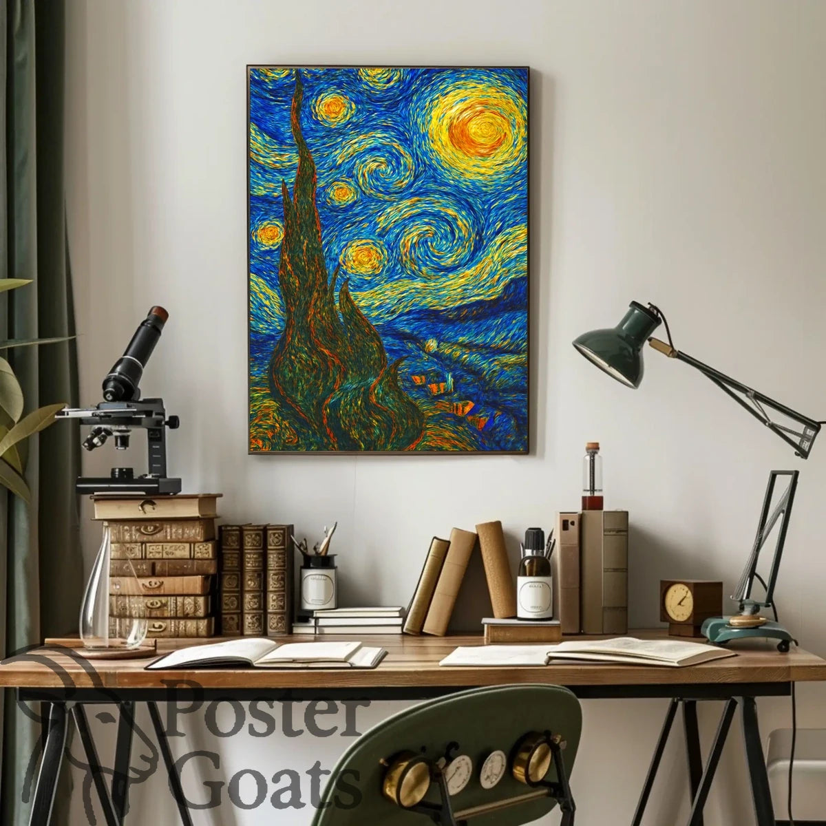 Starry Night Sky Art Print: Abstract or Artistic Poster
