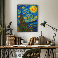 Starry Night Sky Art Print: Abstract or Artistic Poster