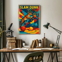 Slam Dunk Reindeer Poster