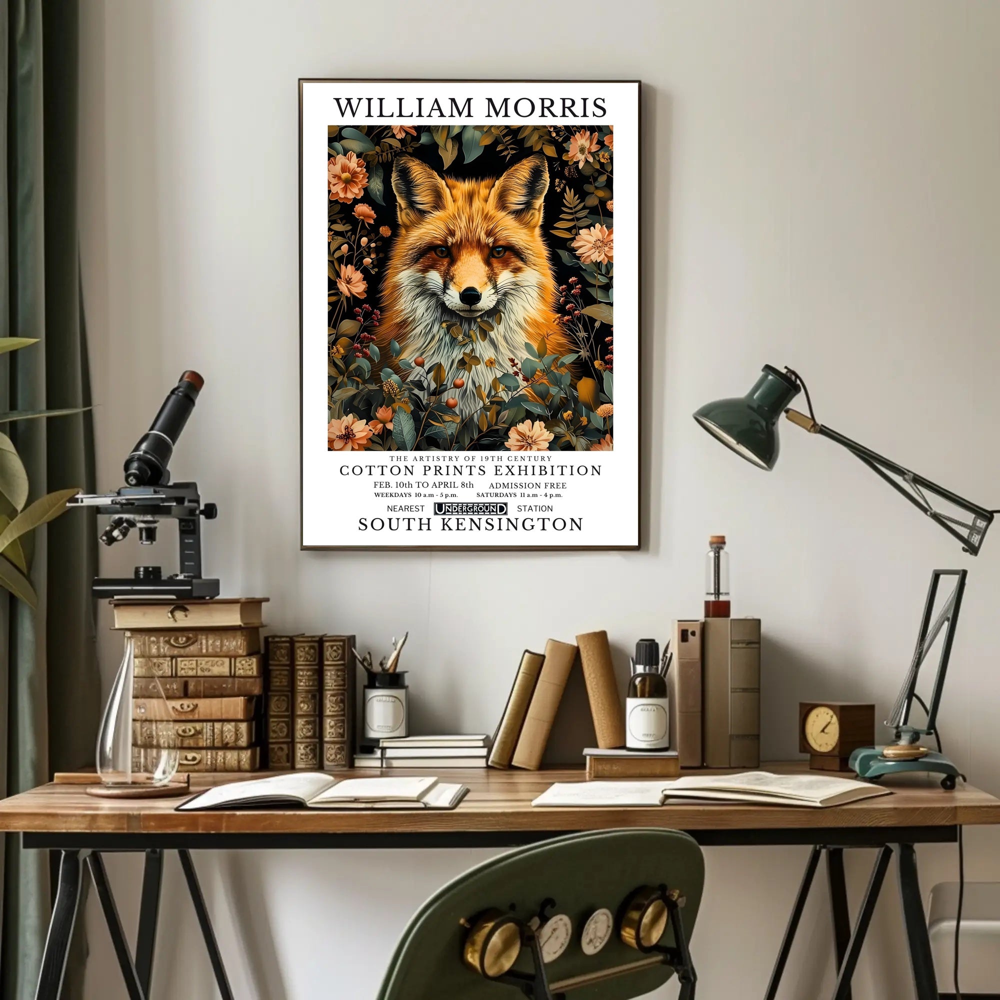 William Morris Exhibition Vintage Artistic Poster