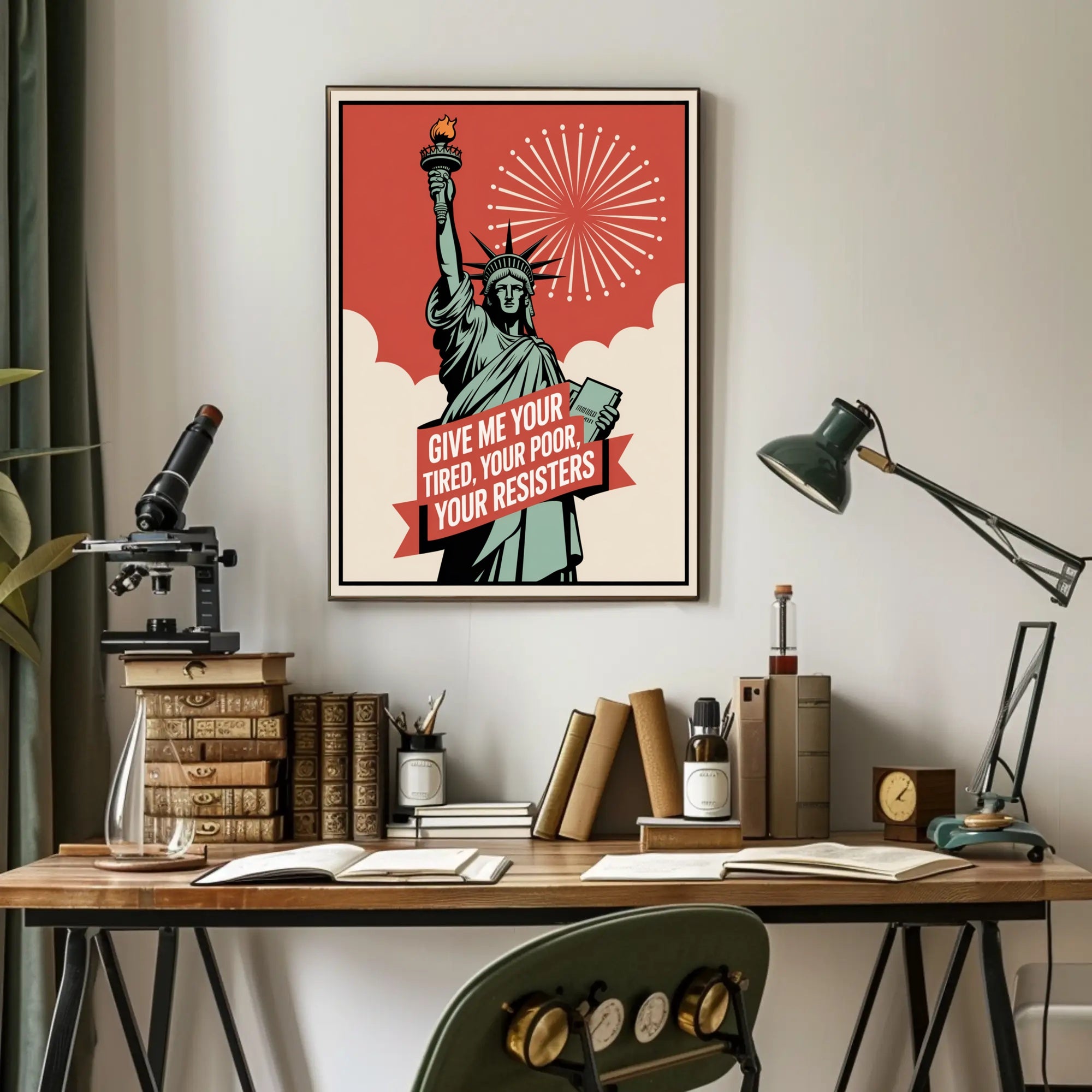 Statue of Liberty Resistance Political or Propaganda Poster
