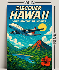 Discover Hawaii Travel Poster Art Print PosterGoat
