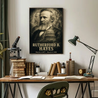 Rutherford B. Hayes 19th President of the United States Double Exposure Poster