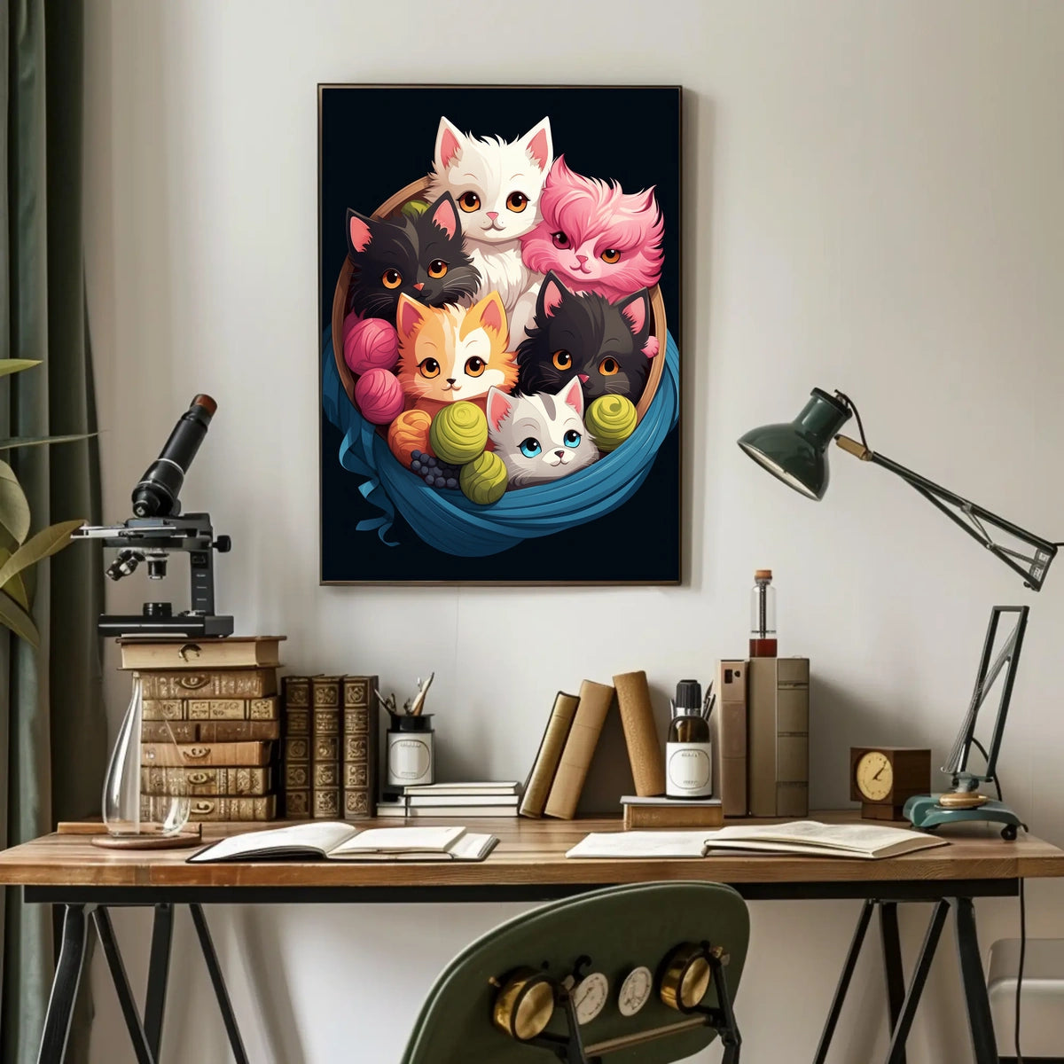 Basket Of Kittens Poster