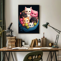 Basket Of Kittens Poster