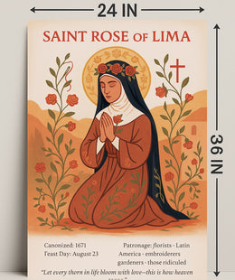 Saint Rose of Lima Poster PosterGoat