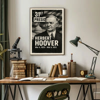 Herbert Hoover 31st President of the United States Digital Montaje Poster