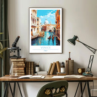 Venice Canal Scene Poster