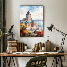 Majestic Castle By The Water Poster