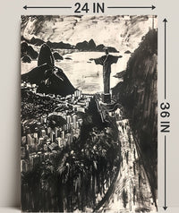 Rio De Janeiro Artistic Cityscape Poster