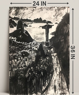 Rio De Janeiro Artistic Cityscape Poster