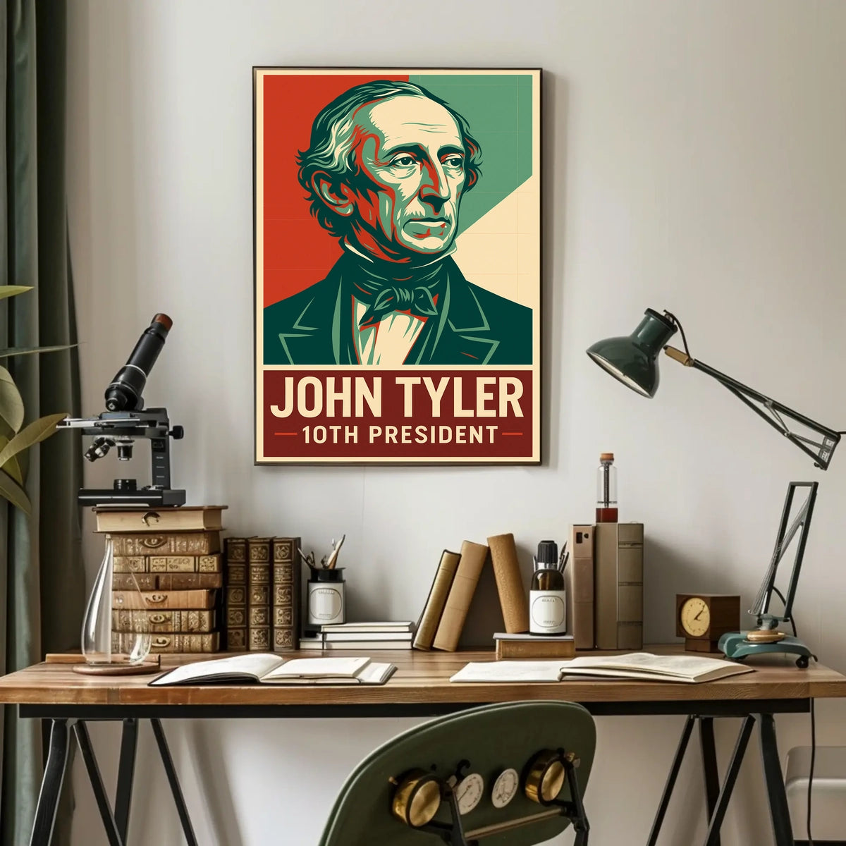 John Tyler 10th President Heritage Oil Painting Poster