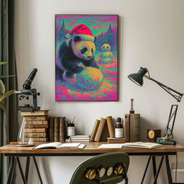 Festive Panda Wonderland Poster