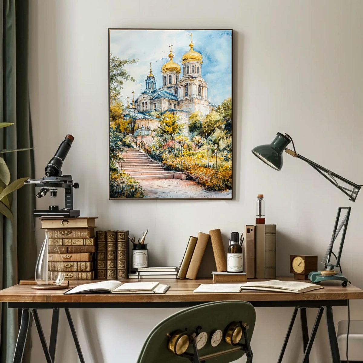 Ukraine Kyiv St Sophia Cathedral City View Landscape Poster