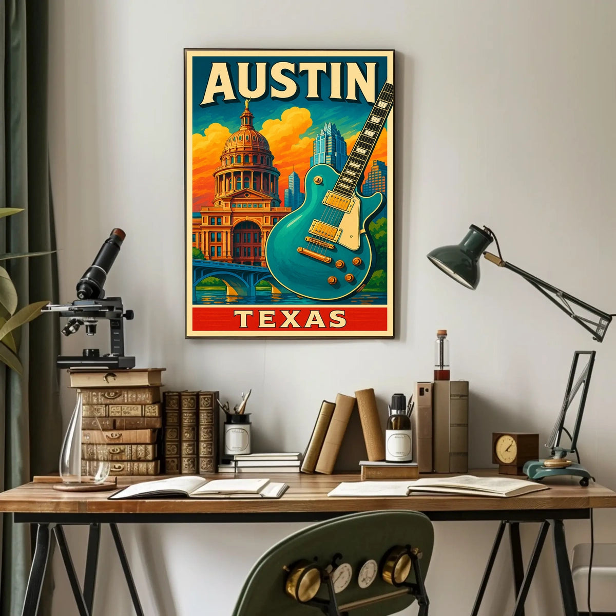 Austin, Texas Vibrant Culture And Poster