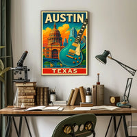 Austin, Texas Vibrant Culture And Poster