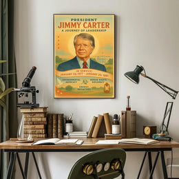 Jimmy Carter Leadership Journey Poster Wall Art PosterGoat