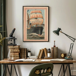 State Line for Europe Poster PosterGoat