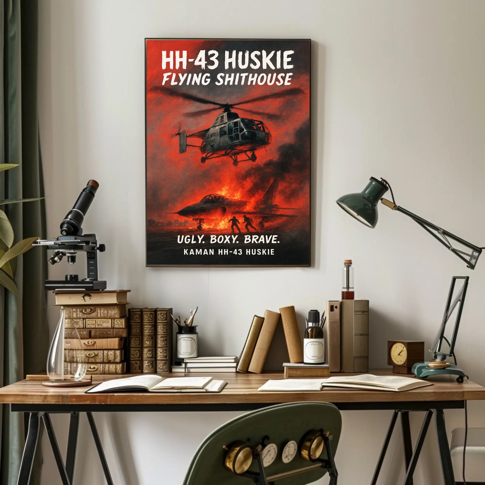 Kaman HH-43 Huskie Ugly. Boxy. Brave Poster PosterGoat
