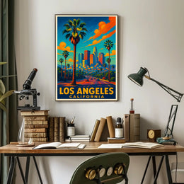 Los Angeles California Pop Wall Art Poster