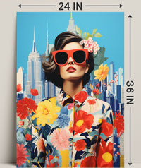 Floral Fusion In The City Poster
