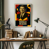 Ronald Reagan 40th President of the United States Abstract Pop Poster