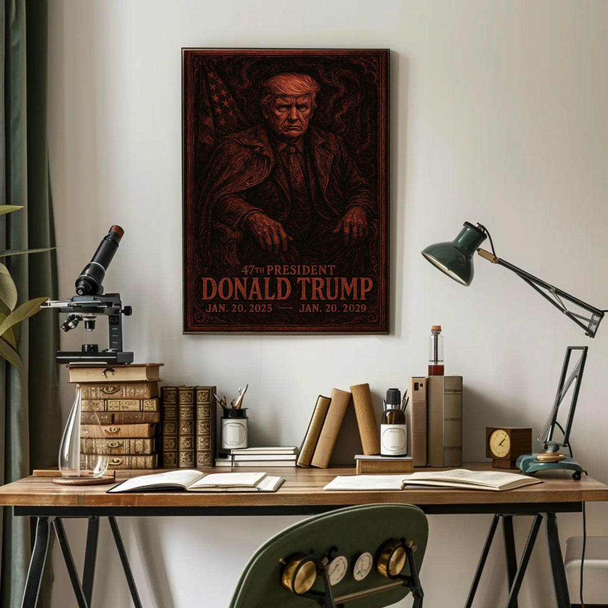 Patriotic Leadership Portrait: Historical or Presidential Poster