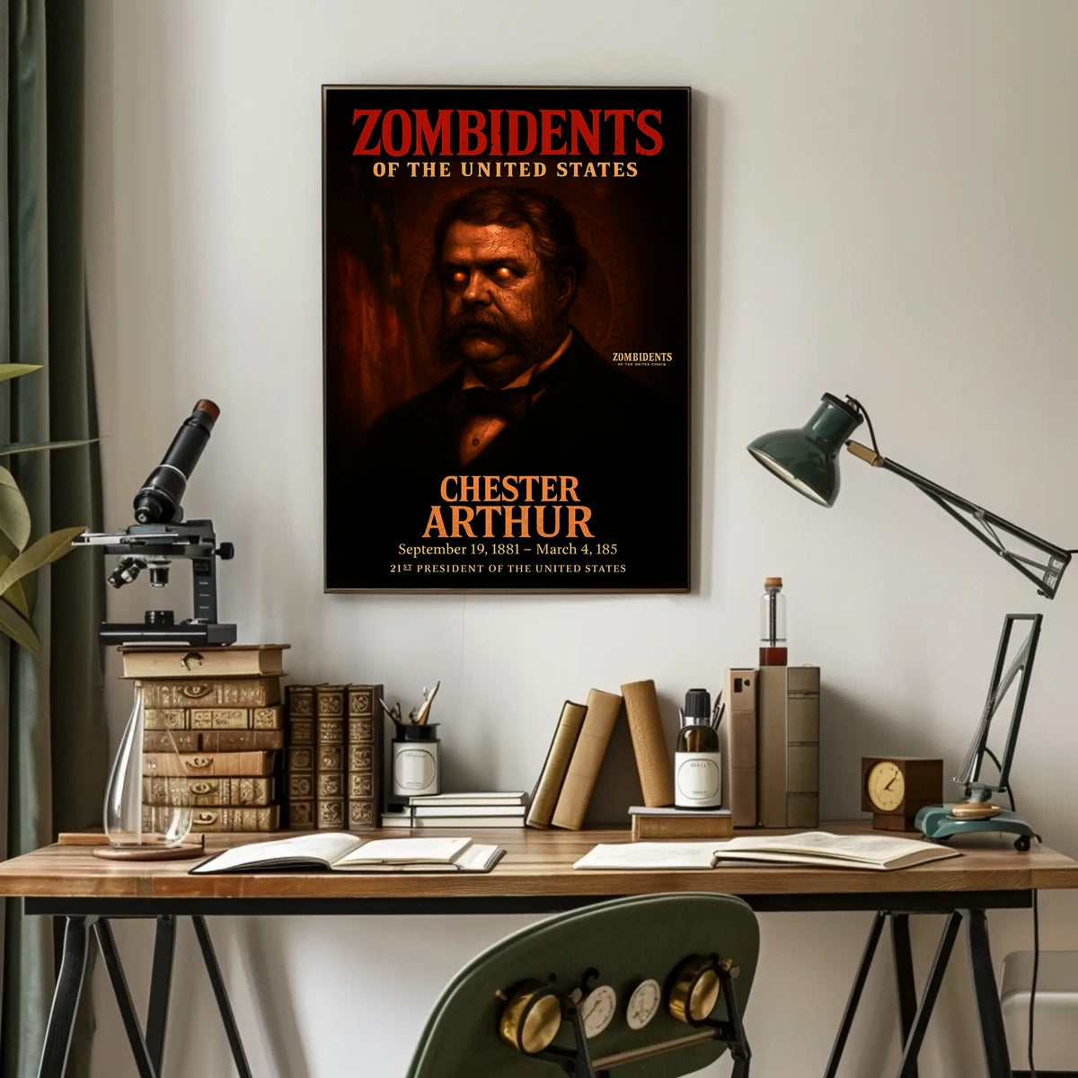 Chester Arthur 21st President of the United States Zombidents Poster Series