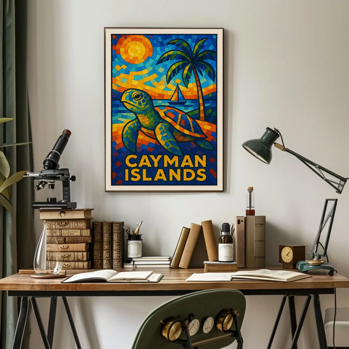 Cayman Islands Mosaic Poster