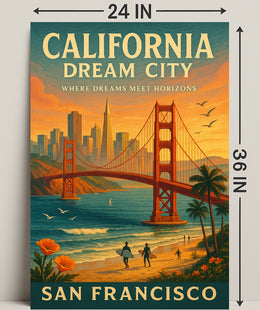 California Dream City Wall Art Print PosterGoat