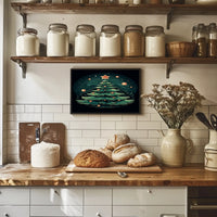 Festive Christmas Tree Illustration Poster