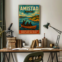 Amistad Reservoir And Historic Revolt Poster